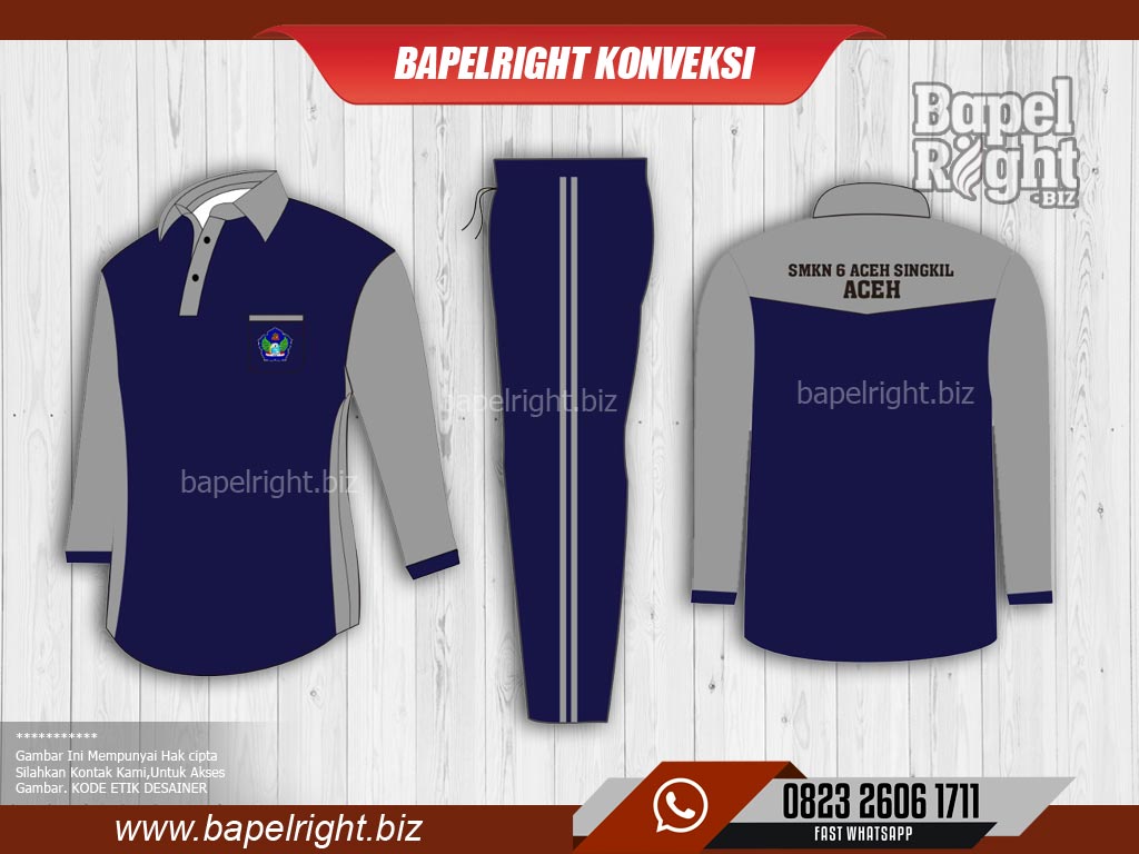 Desain Baju Olahraga Smk Biru Dongker