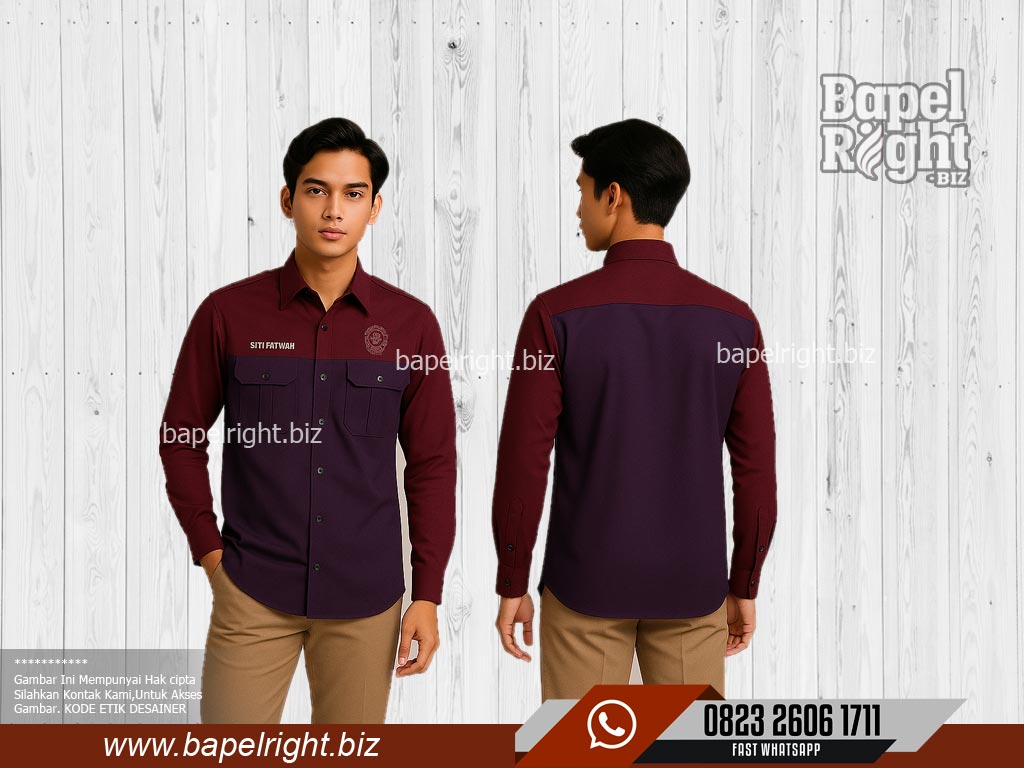 Model Warna Baju Pdh Unggu Tua Dan Kombinasi Merah Maron