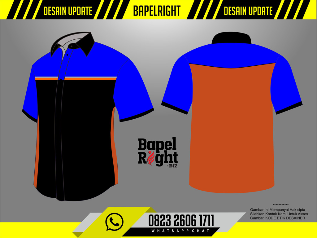 Desain Baju Kemeja Komunitas Biru Benhur