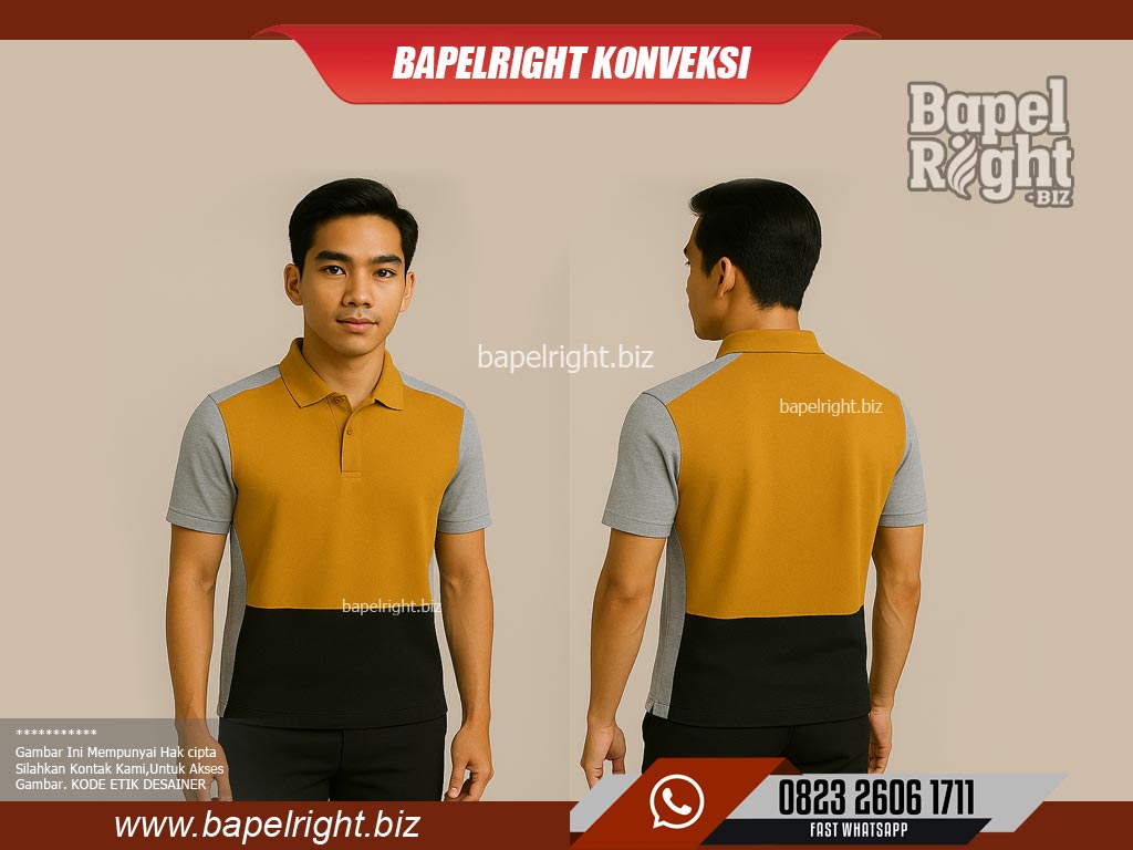 Contoh Baju Berkerah Cokelat Tua